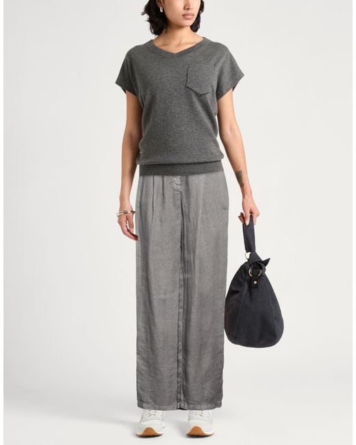 120% Lino Gray Pants Linen