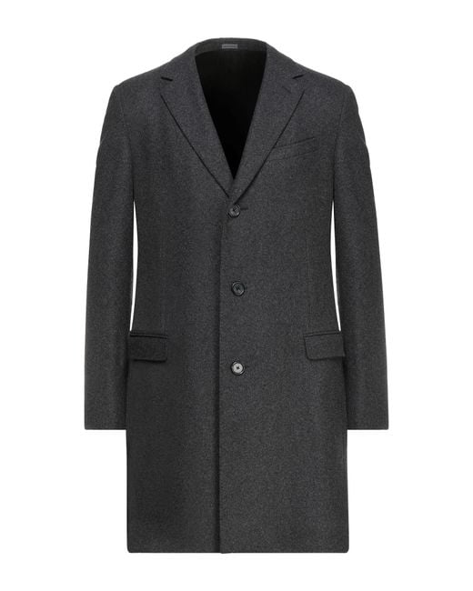 Lanvin Black Coat Wool for men