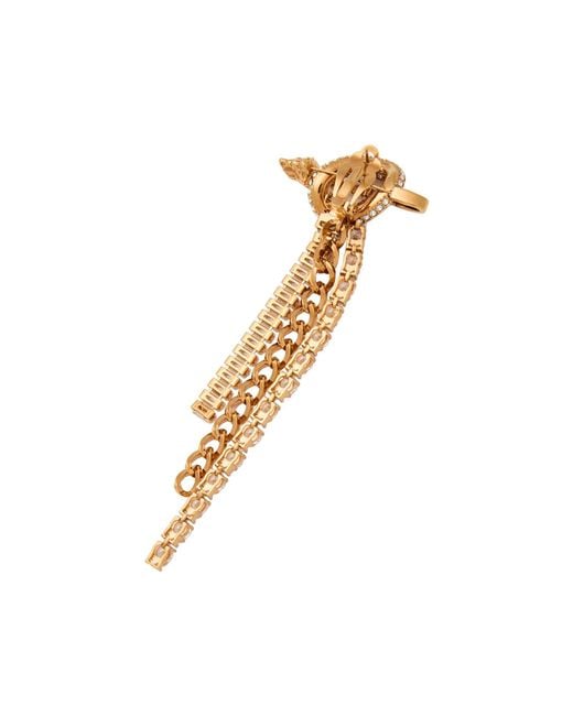 Versace White Single Earring Metal