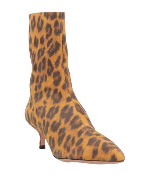 Aquazzura Brown Camel Ankle Boots Leather