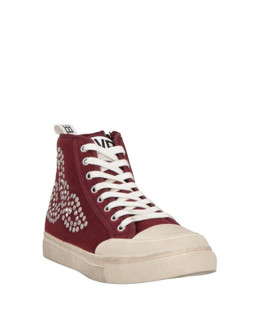 Emanuélle Vee Red Sneakers Textile Fibers