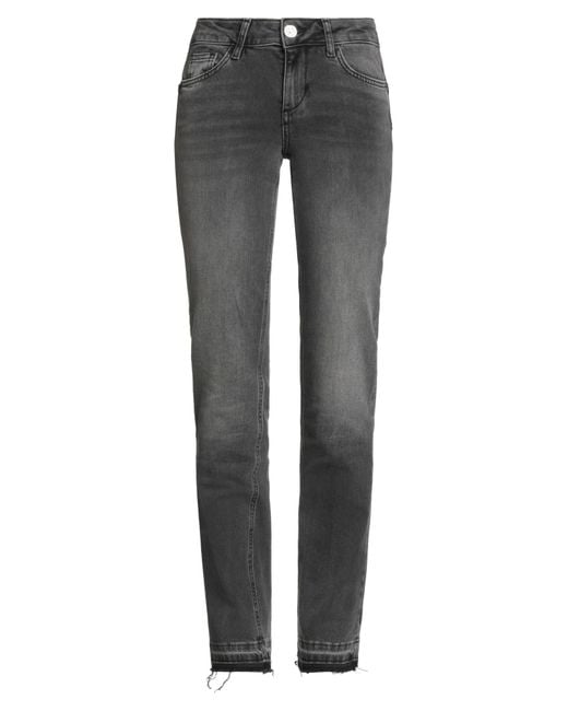 Liu Jo Gray Charcoal Jeans Cotton, Elastane