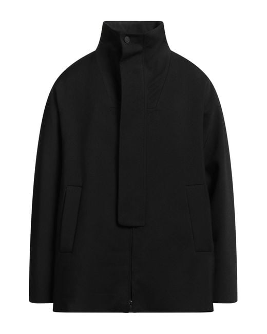 Hevò Black Jacket Polyester, Elastane for men