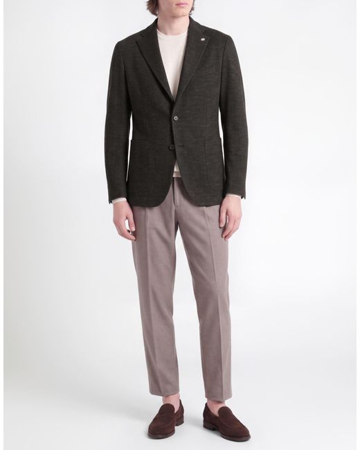 Manuel Ritz Black Blazer Viscose, Polyester, Elastane for men