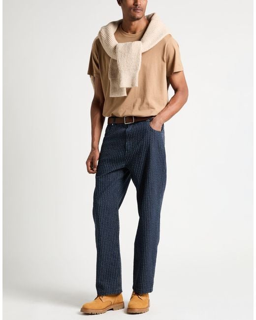 Fendi Blue Pants Cotton, Polyamide, Elastane for men