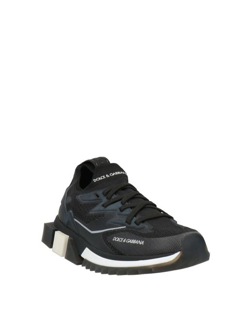 Dolce & Gabbana Black Sneakers Polyester, Viscose