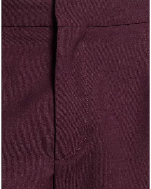 Amaranto Purple Pants Virgin Wool, Elastane for men