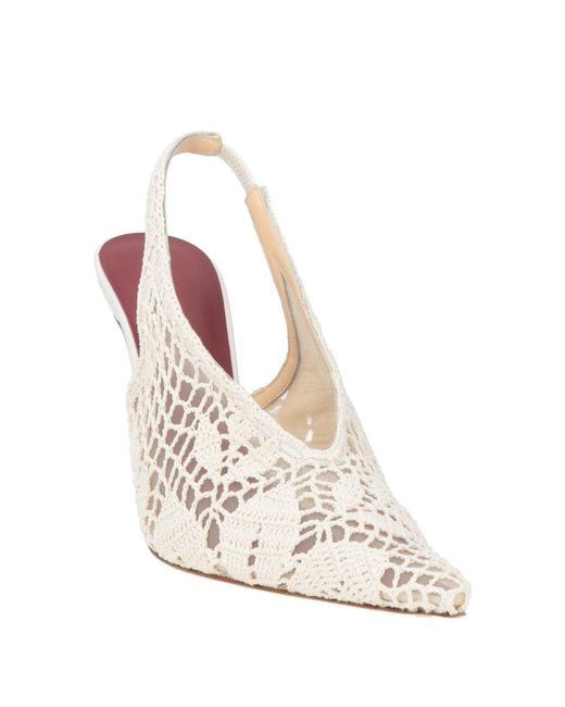 Magda Butrym White Cream Pumps Textile Fibers