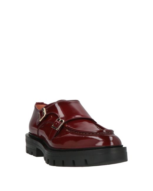 Santoni Brown Loafers Leather