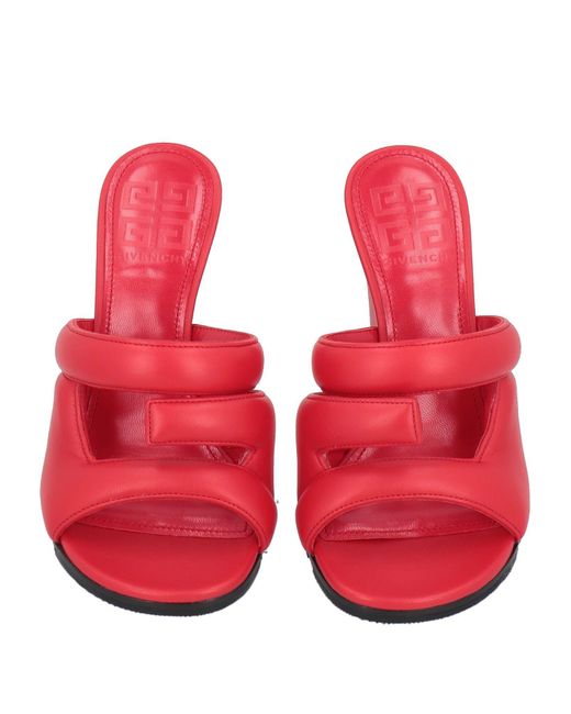 Givenchy Red Sandals Leather