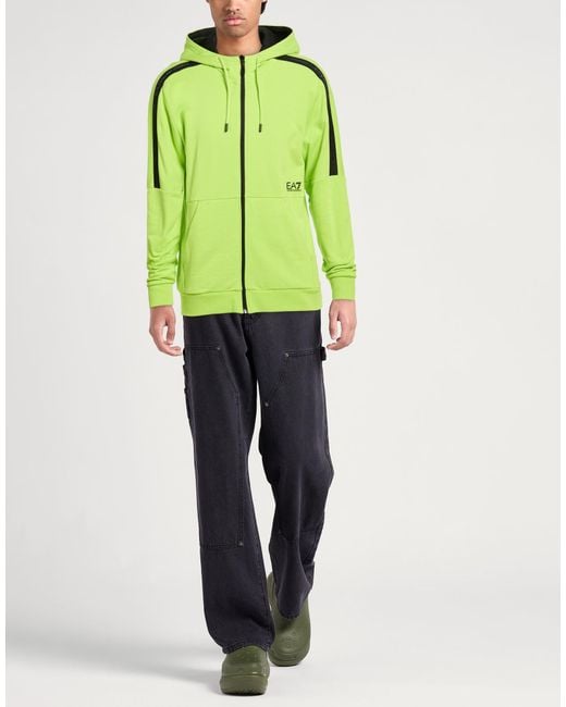 EA7 Green Sweatshirt Cotton, Polyester for men