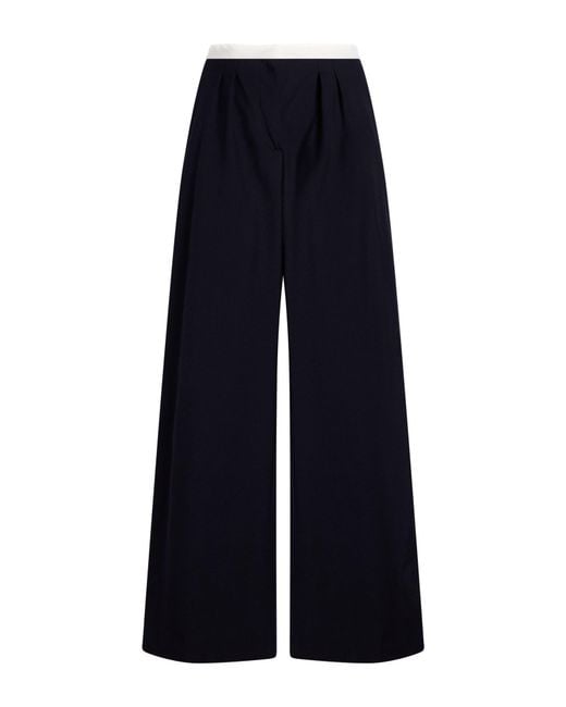 Officine Generale Blue Pants Pure Virgin Wool Iws