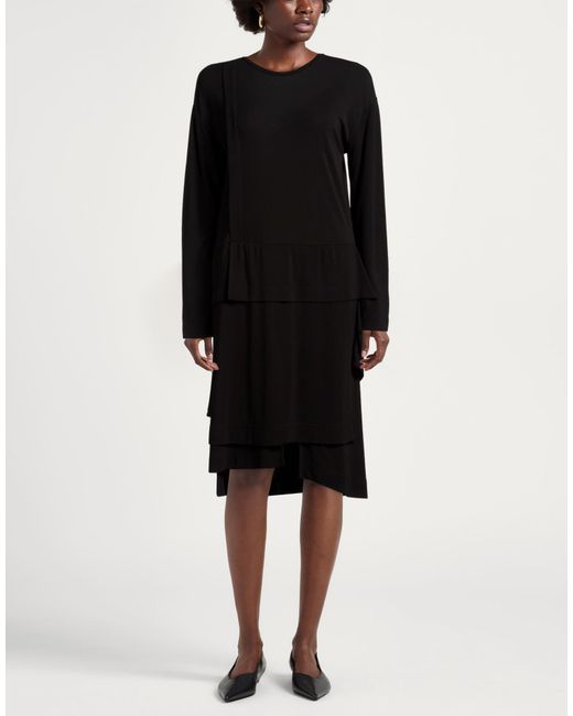 High Black Use Midi Dress Rayon, Elastane