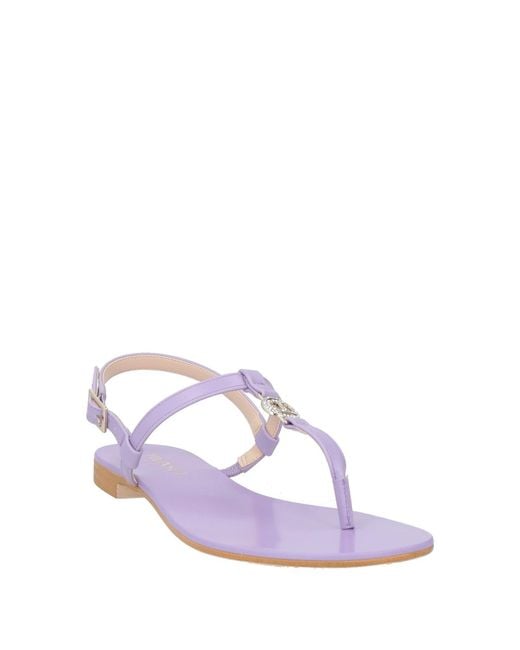 Twinset Purple Thong Sandal
