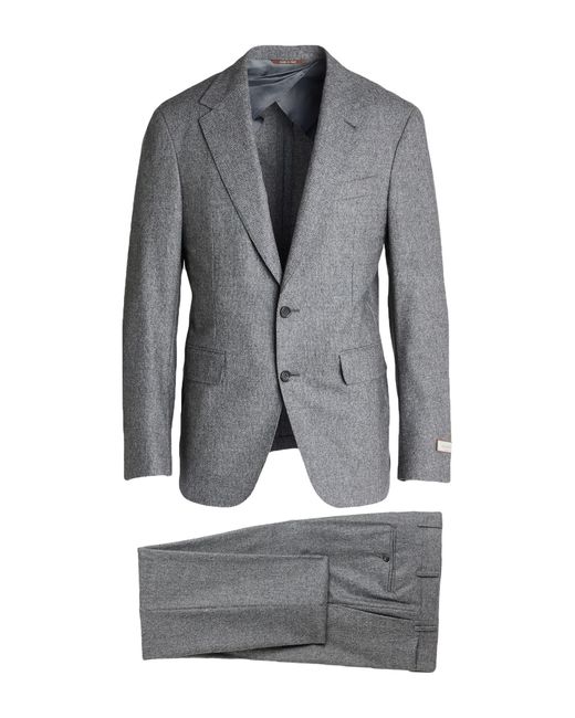 Canali Gray Suit Wool, Elastane for men