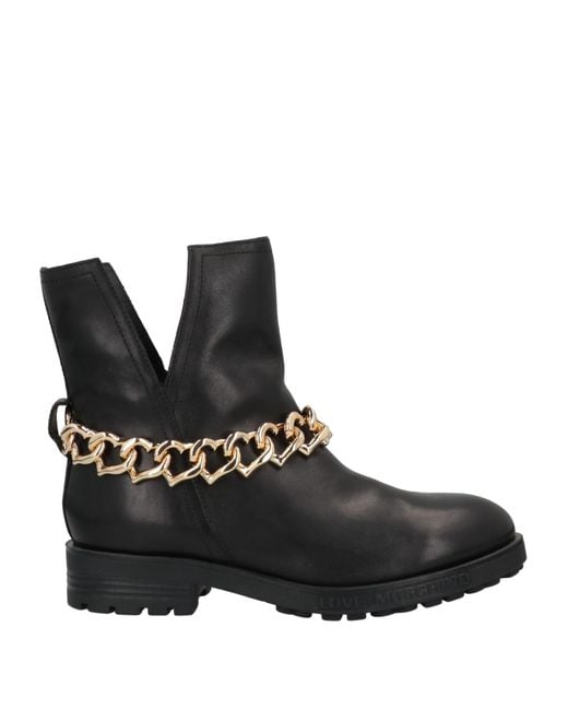Love Moschino Black Ankle Boots