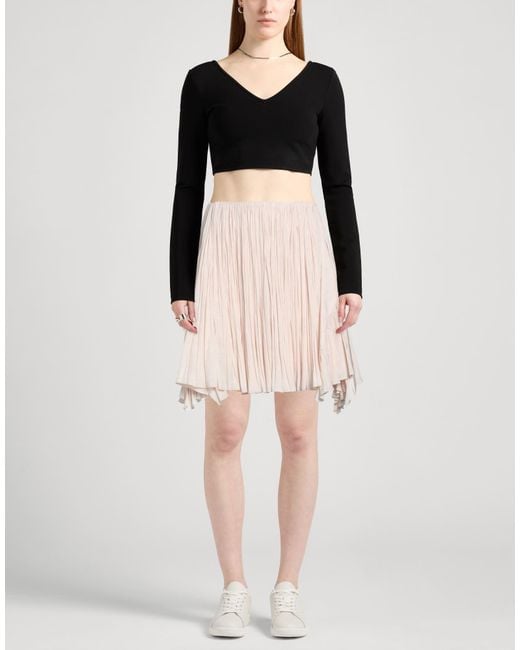 Lanvin Natural Mini Skirt Polyester