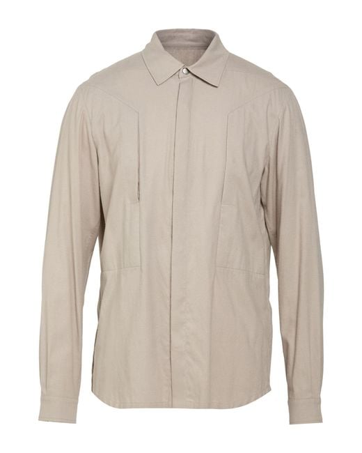 Rick Owens Gray Shirt Cotton, Wool for men