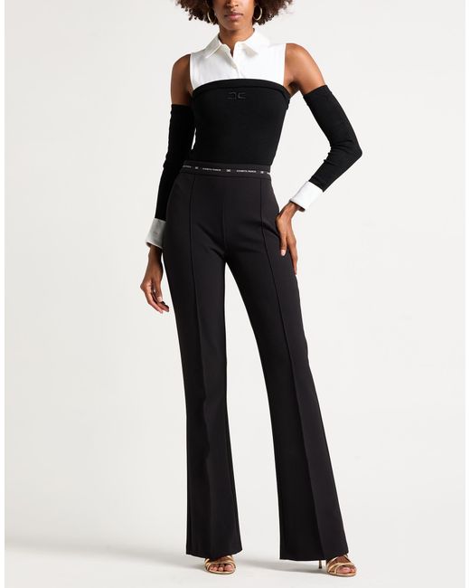 Elisabetta Franchi Blue Pants Polyester, Elastane