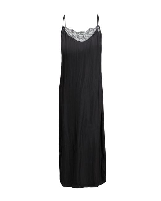 Maje Black Midi Dress Polyester, Polyamide