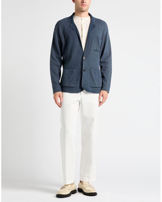 Boglioli Blue Slate Blazer Cotton for men