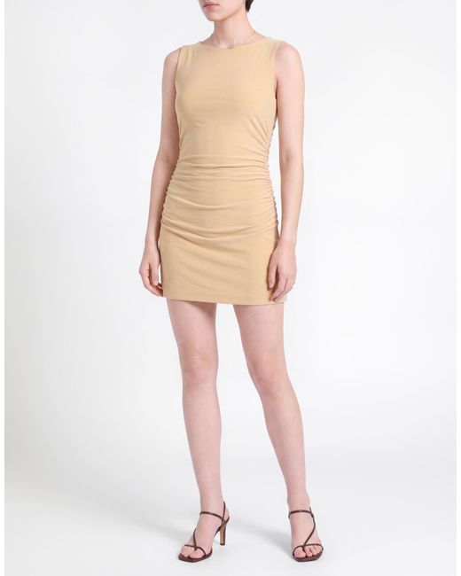 Norma Kamali Natural Mini Dress