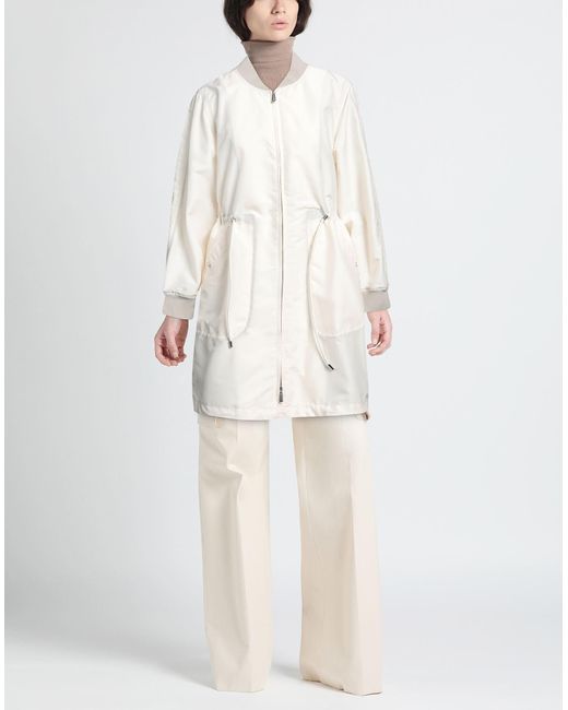 Moorer White Overcoat & Trench Coat