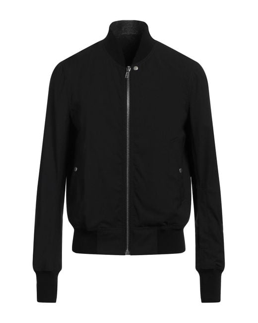 Rick Owens Black Jacket Virgin Wool for men