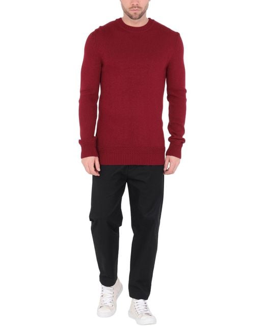Tsd12 Red Burgundy Sweater Dralon for men