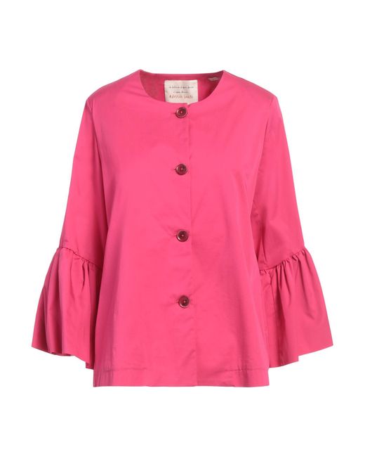 ALESSIA SANTI Pink Fuchsia Shirt Cotton, Polyamide, Elastane
