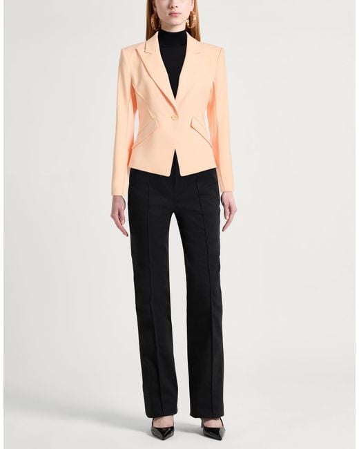Patrizia Pepe Pink Apricot Blazer Polyester, Elastane