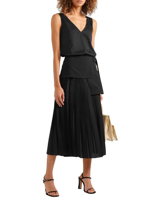 Theory Satin Top in Black - Lyst