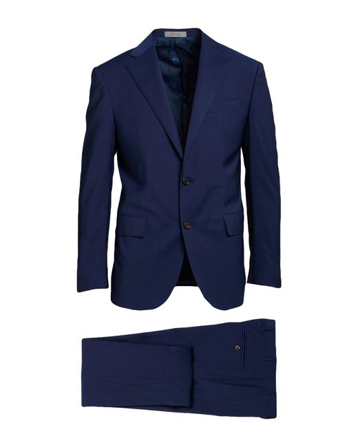 Corneliani Blue Suit Virgin Wool, Elastane for men