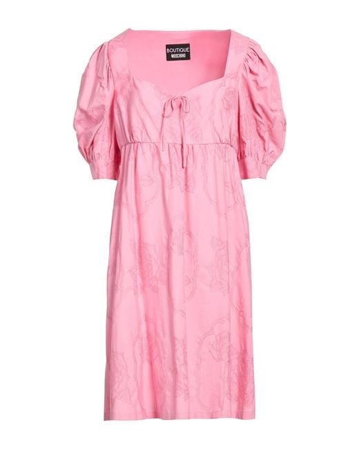 Boutique Moschino Pink Mini Dress Cotton, Viscose