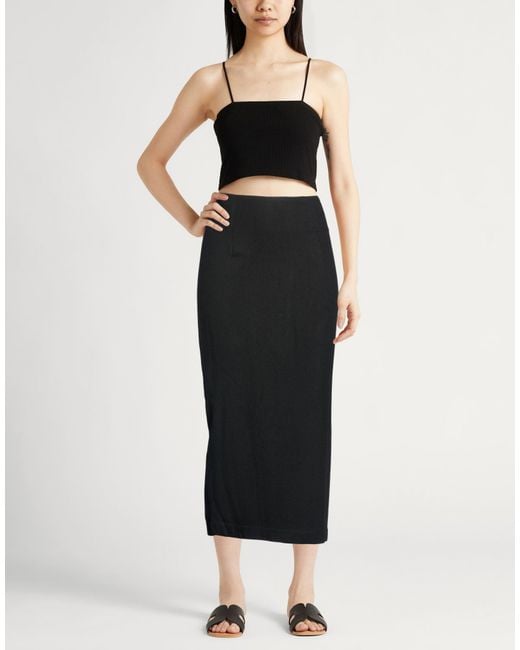 Gentry Portofino Black Maxi Skirt Viscose, Wool