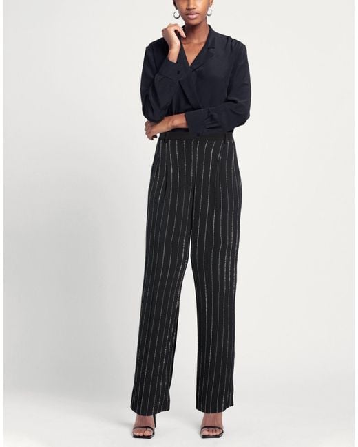 Forte Black Pants Polyester, Elastane