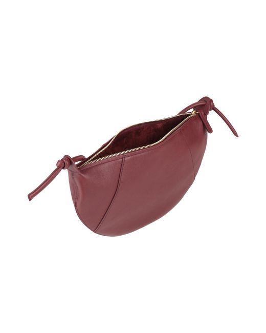 Mansur Gavriel Purple Mini Fortuna -- Burgundy Cross-Body Bag Leather