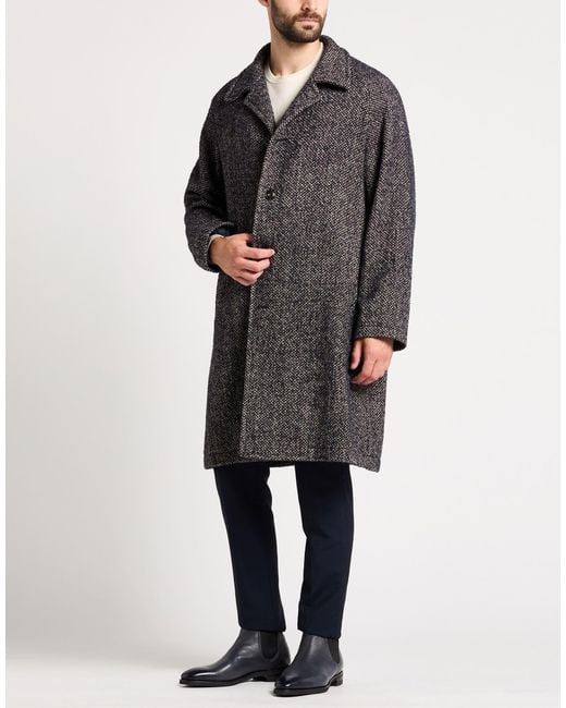 L.b.m. 1911 Gray Midnight Coat Virgin Wool, Acrylic, Polyester, Polyamide for men