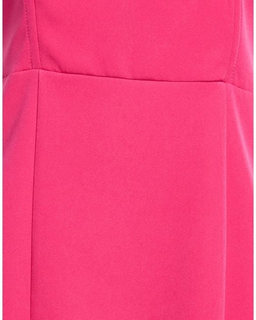 ViCOLO Pink Fuchsia Mini Dress Polyester, Elastane