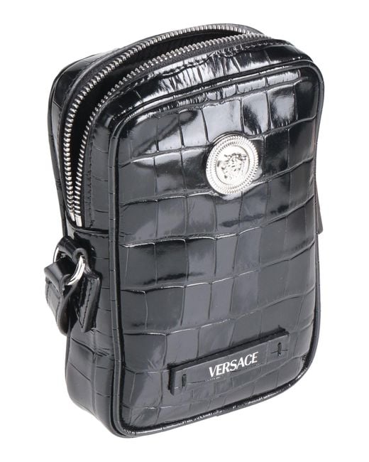 Versace Black Cross-Body Bag Calfskin