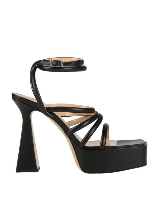 Mach & Mach Black Sandals Leather
