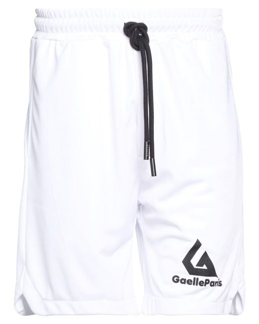 Gaelle Paris White Shorts & Bermuda Shorts Polyester for men