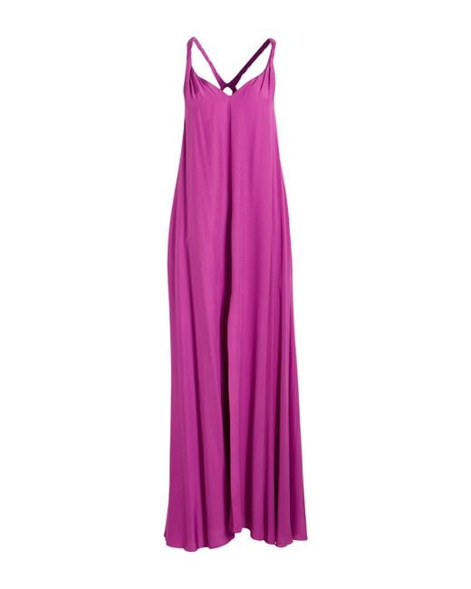 Patrizia Pepe Purple Mauve Maxi Dress Viscose