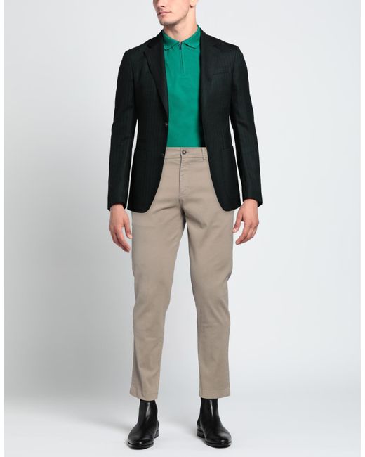Cruna Gray Khaki Pants Cotton, Elastane for men