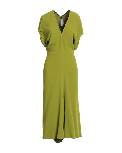 Victoria Beckham Green Midi-Kleid