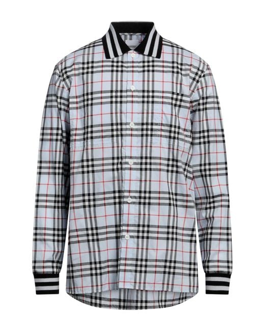 Burberry White Sky Shirt Cotton, Wool, Polyamide, Elastane for men