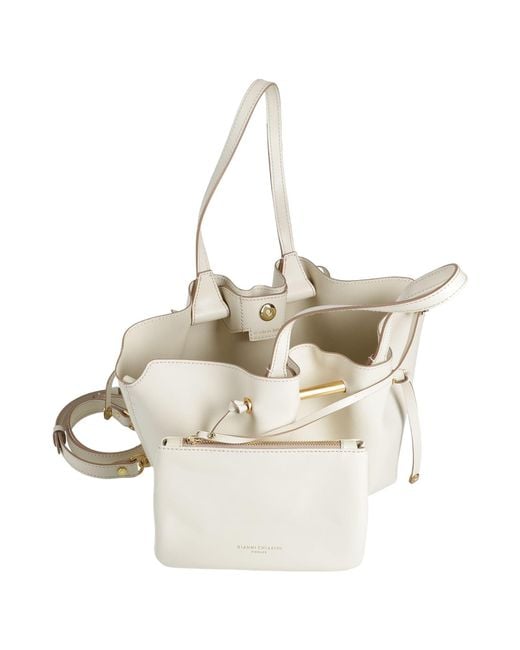 Gianni Chiarini White Ivory Handbag Leather