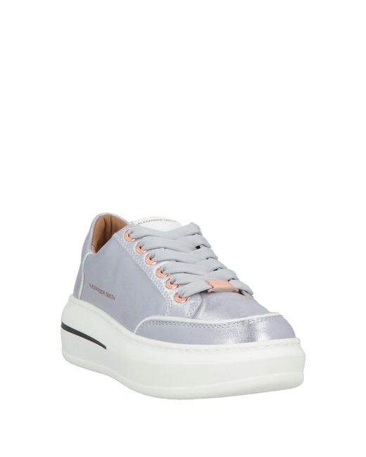 Alexander Smith White Lilac Sneakers Leather, Synthetisches Material