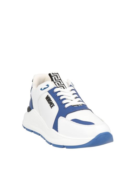 Versace Blue Elegant And Leather Sneakers for men