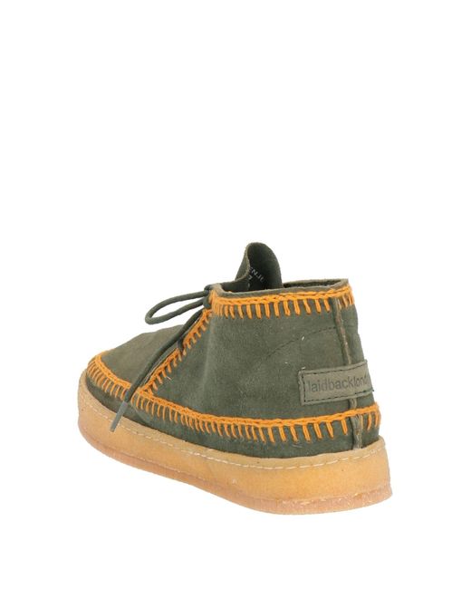 Laidbacklondon Green Ankle Boots